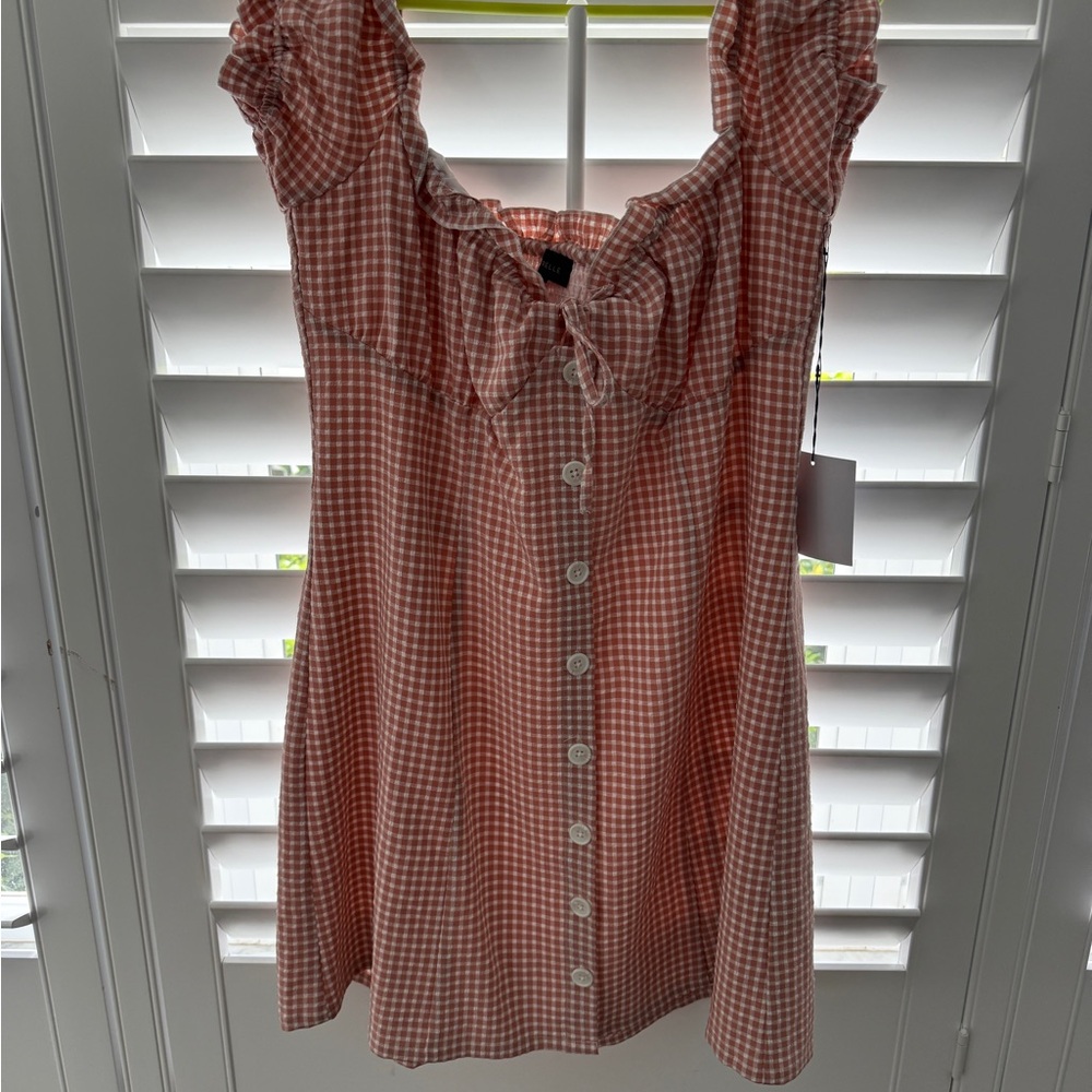 MAJORELLE Pink Puff Sleeve Sundress